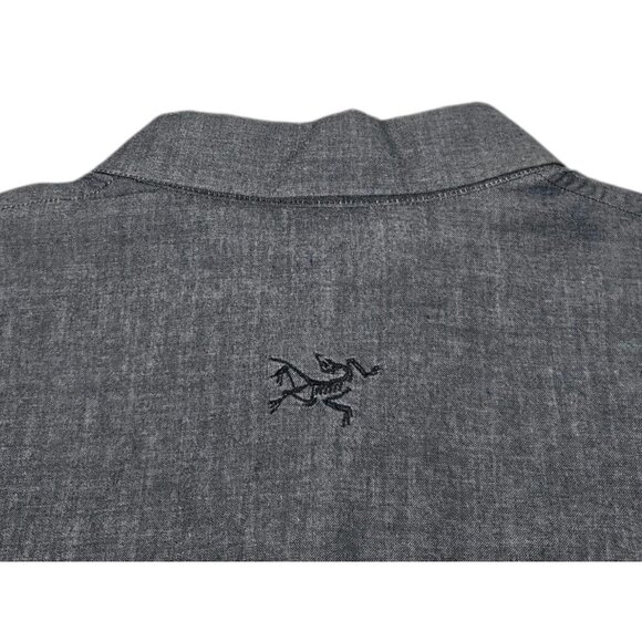 Arc'teryx Astute Long Sleeve Button Up Shirt Chambray Gray Men's Medium READ - Picture 7 of 11